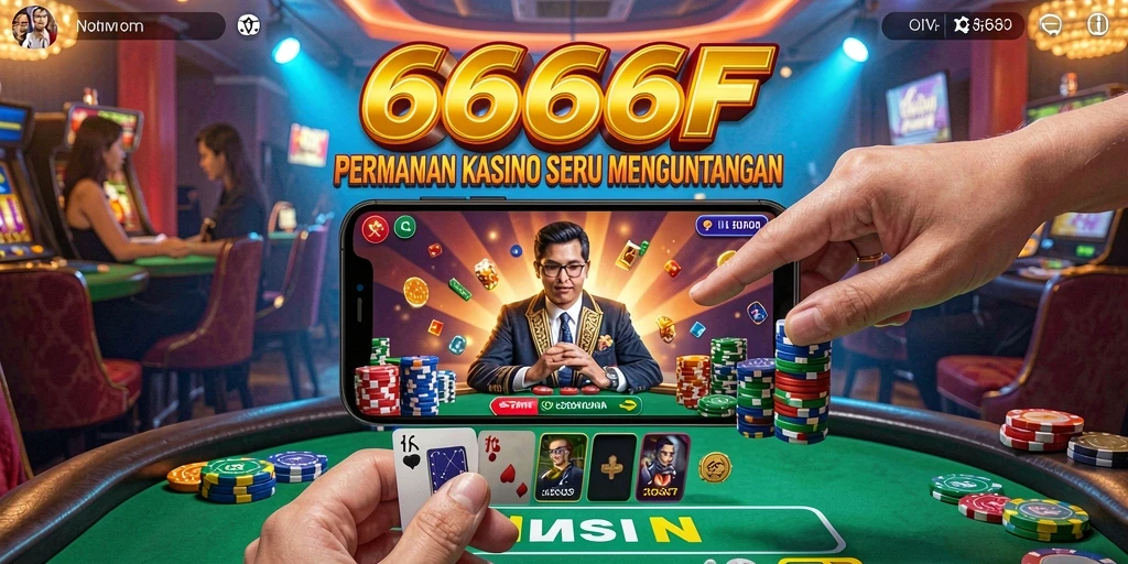 Tampilan menarik dari gameplay Kasino 666F yang seru.