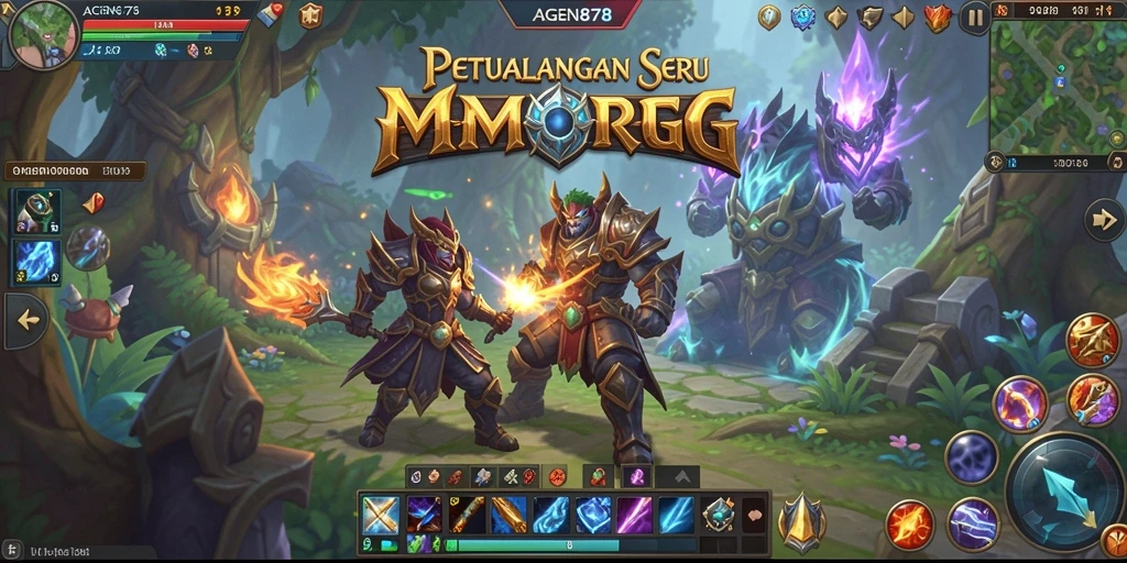 Tangkapan layar AGEN878 menampilkan aksi seru dalam permainan MMORPG.