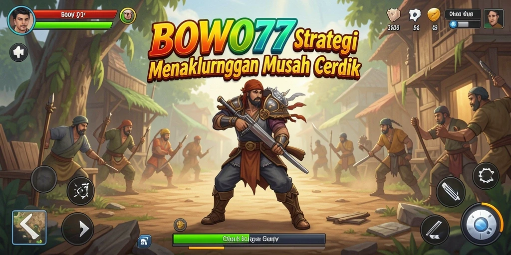 Screenshot gameplay BOWO77 menampilkan strategi pertempuran mendebarkan.