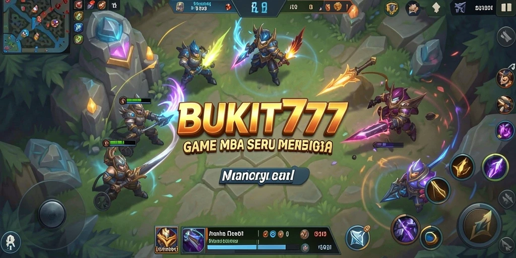 Screenshot menunjukkan pertempuran mendebarkan di dalam BUKIT777.
