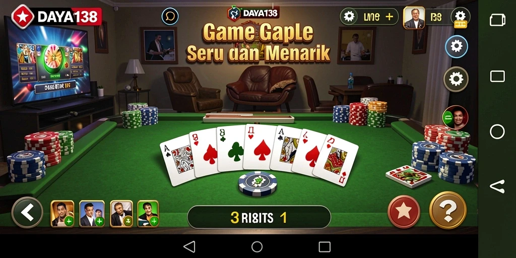 Screenshot gameplay menarik dari permainan Gaple DAYA138.