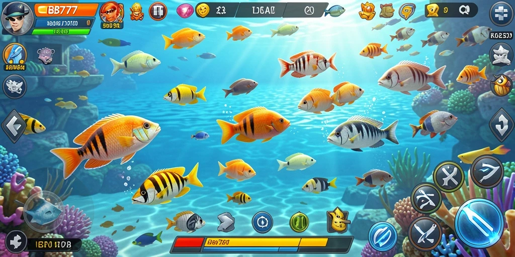 Screenshot GB777 menampilkan aksi menembak ikan yang mendebarkan.