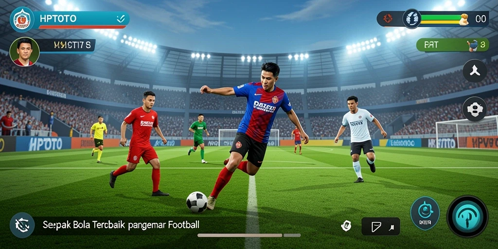 Tampilan gameplay HPTOTO yang seru dan mendebarkan dalam sepak bola.