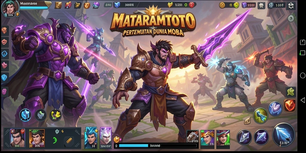 Tampilan gameplay seru dalam pertarungan epik di MATARAMTOTO