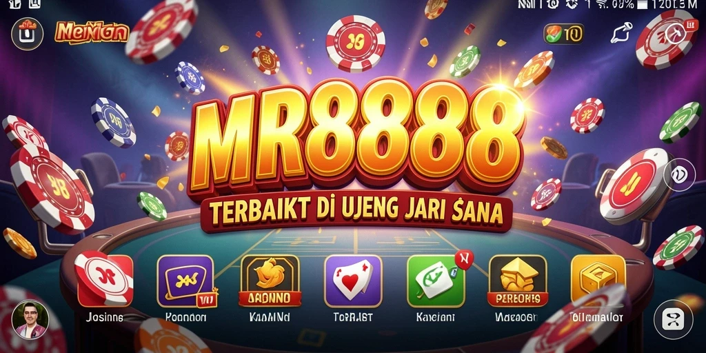 Screenshot utama MR888 menampilkan permainan kasino yang dinamis dan menarik.
