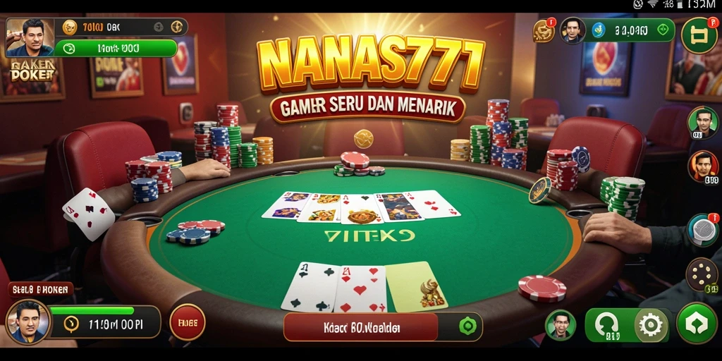 Tampilan menakjubkan dari gameplay poker di NANAS777.