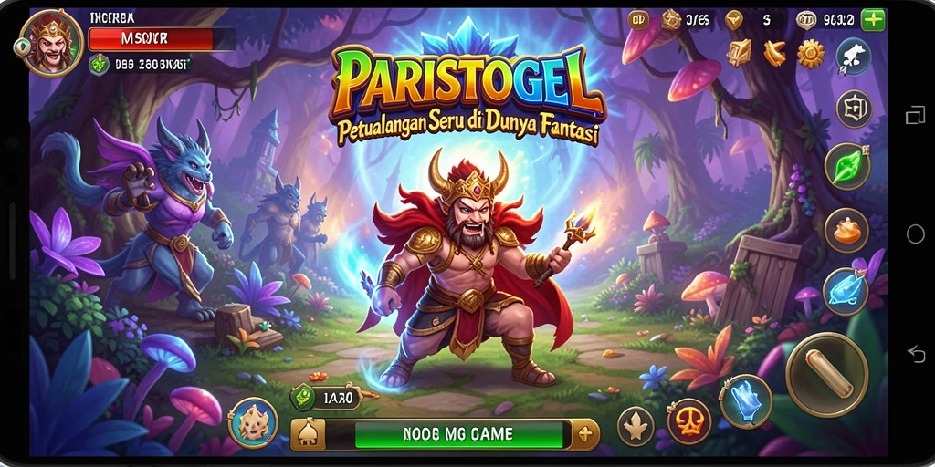 Tampilan gameplay PARISTOGEL yang penuh petualangan dan aksi.