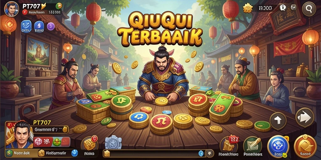 Tangkapan layar PT707 menampilkan aksi seru permainan QiuQiu.