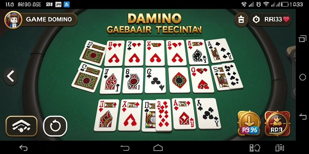 Screenshot gameplay RR33 menunjukkan aksi seru permainan Domino.