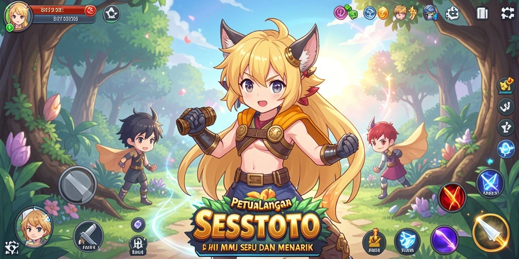 Tampilan gameplay SESETOTO dalam dunia Anime yang memikat.