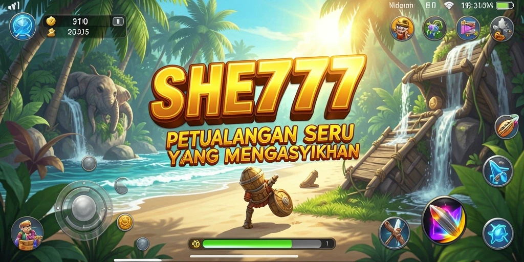 Tampilan dinamis dalam gameplay petualangan SHE777 yang mengasyikkan.