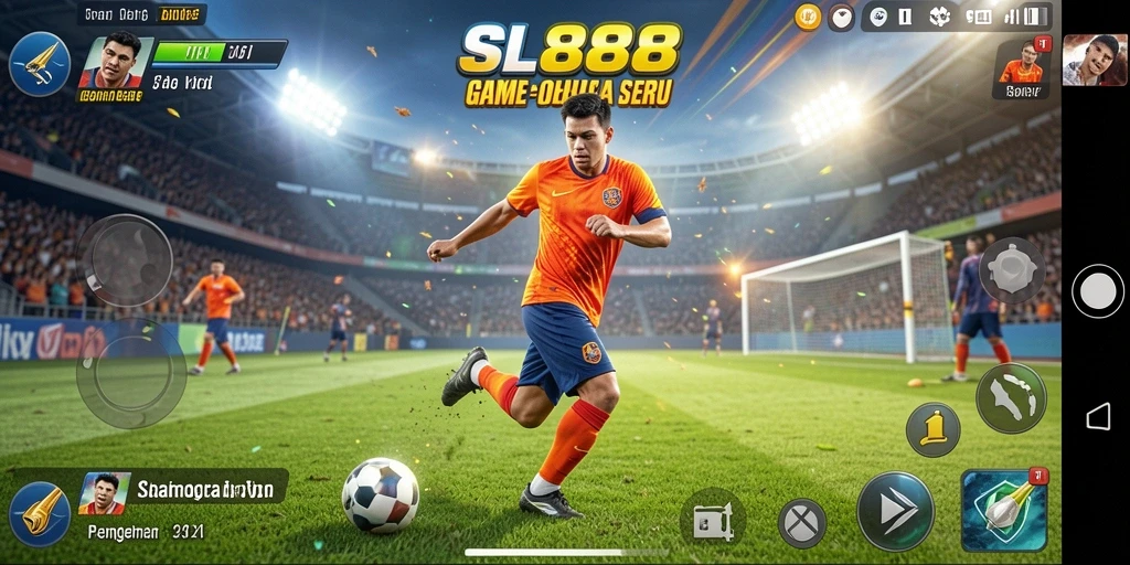 Screenshot gameplay SL888 menampilkan aksi olahraga yang seru dan kompetitif.