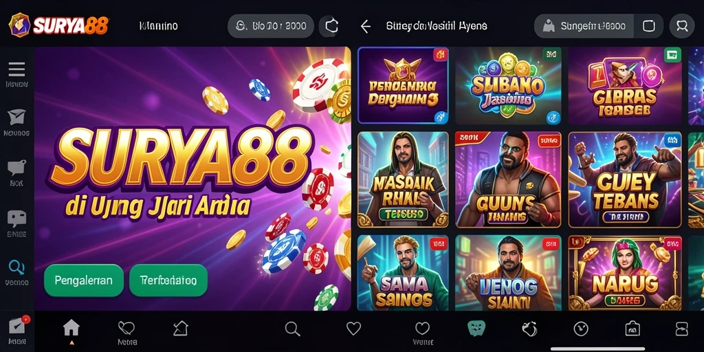 Tampilan menarik dari gameplay Kasino SURYA88 yang mengasyikkan.